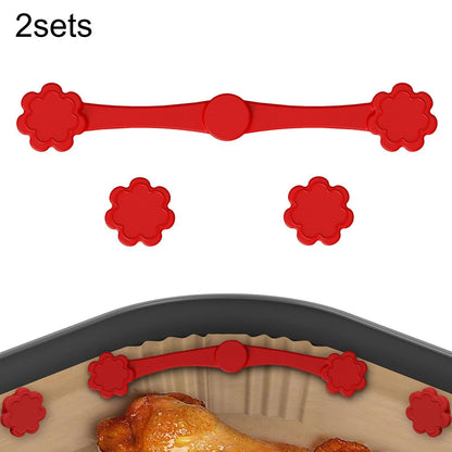 Silicone Air Fryer Handle Magnets  2 Sets Small Flower Design Safety Fix For RedHandle Air Fryers S 8