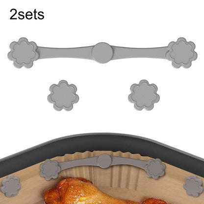 Silicone Air Fryer Handle Magnets  2 Sets Small Flower Design Safety Fix For RedHandle Air Fryers S 10