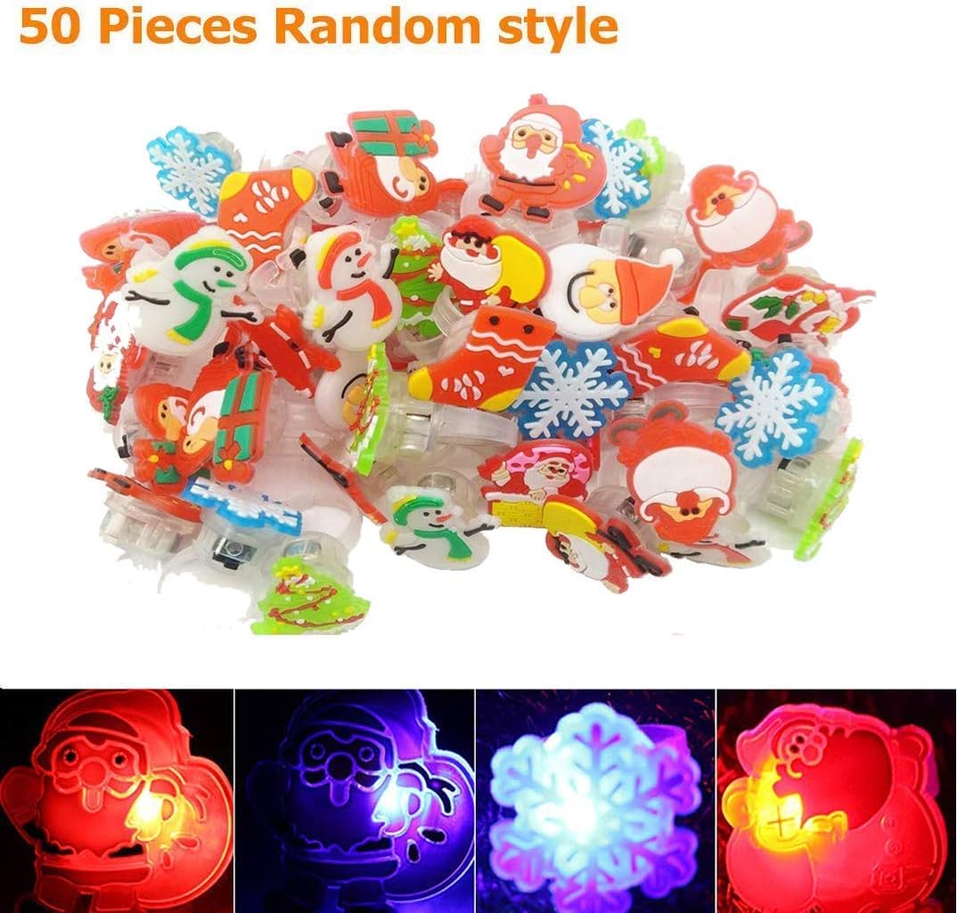 LED Christmas Flashing Ring Light Up Toy Rings Party Light Up Christmas LED Flashing Rings