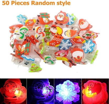 LED Christmas Flashing Ring Light Up Toy Rings Party Light Up Christmas LED Flashing Rings
