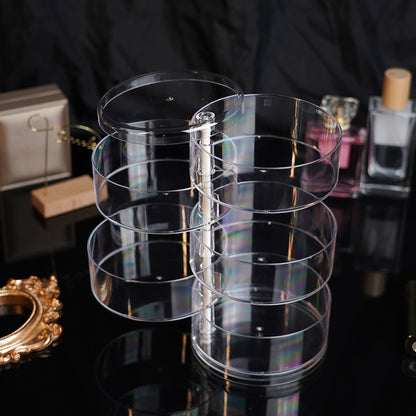 Rotating Jewelry Storage Box Makeup Storage Rack Bracelet Earring Organizer Rotating Plastic Displa