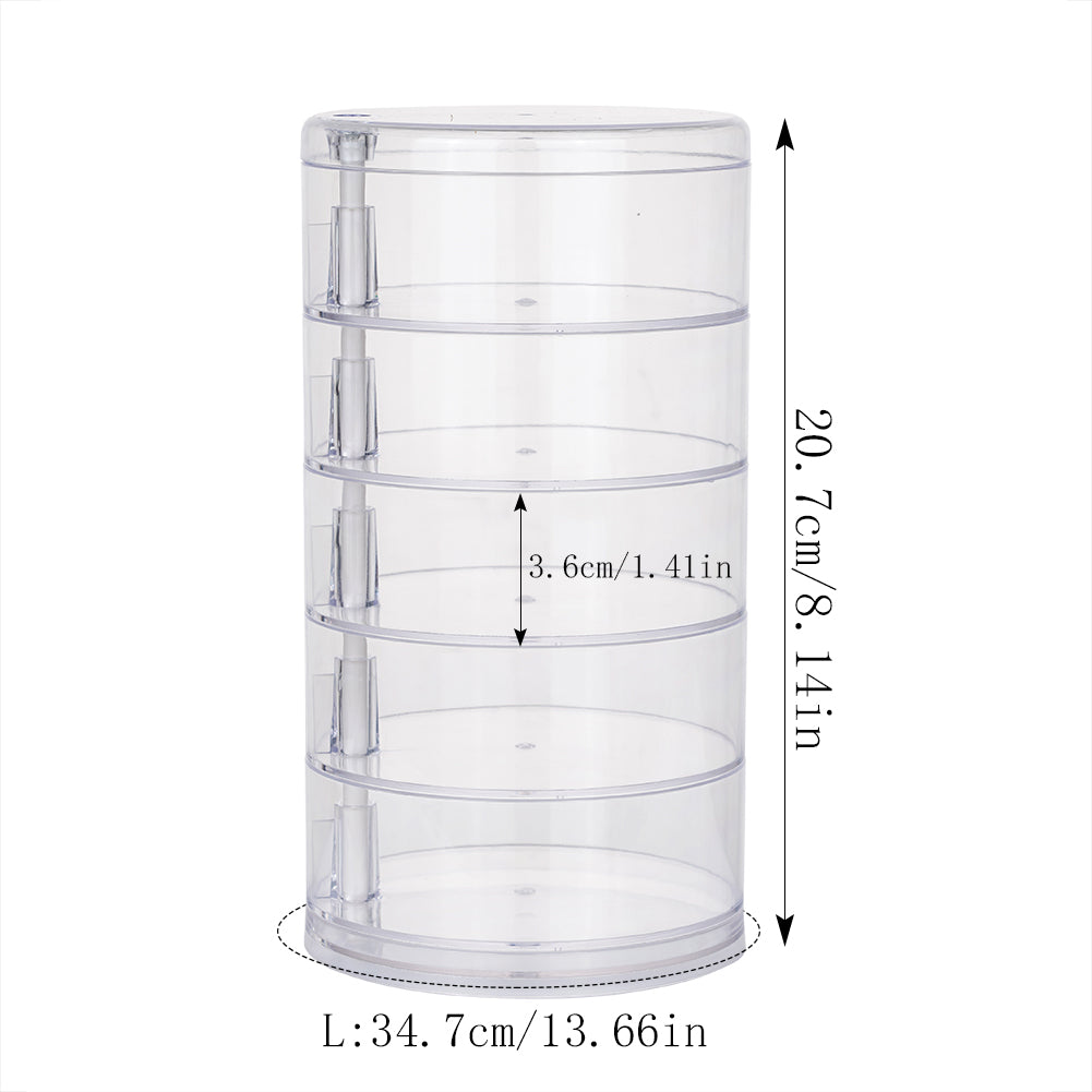 Rotating Jewelry Storage Box Makeup Storage Rack Bracelet Earring Organizer Rotating Plastic Displa