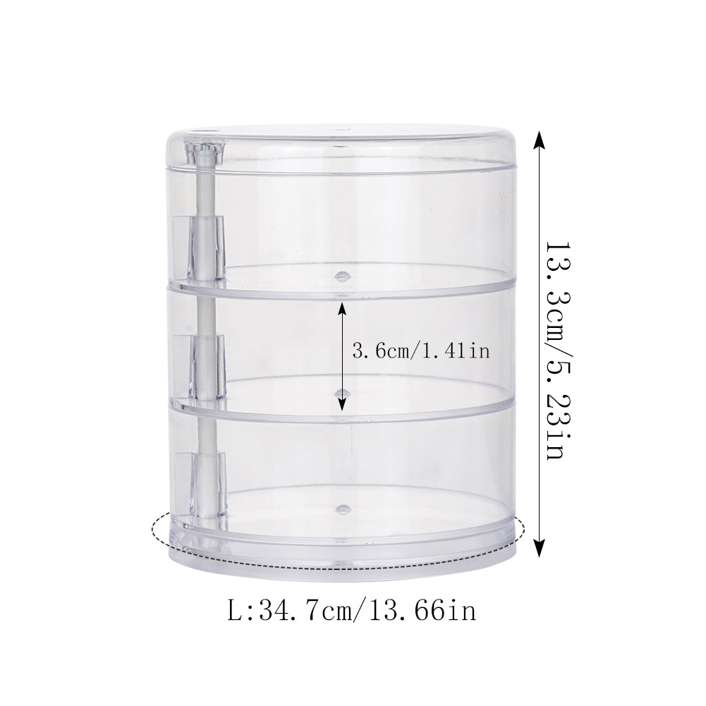 Rotating Jewelry Storage Box Makeup Storage Rack Bracelet Earring Organizer Rotating Plastic Displa
