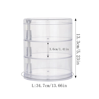 Rotating Jewelry Storage Box Makeup Storage Rack Bracelet Earring Organizer Rotating Plastic Displa
