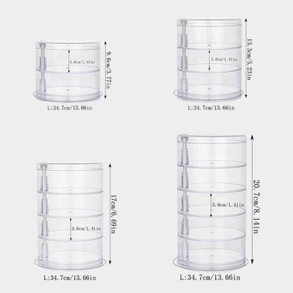 Rotating Jewelry Storage Box Makeup Storage Rack Bracelet Earring Organizer Rotating Plastic Displa