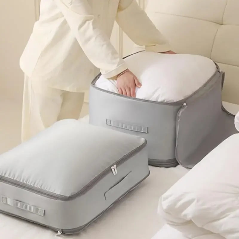 Self Compression Organizer Duvet Storage Bag, Large Capacity, Heavy Duty Moving Bags, Self Compression Moving Organizer