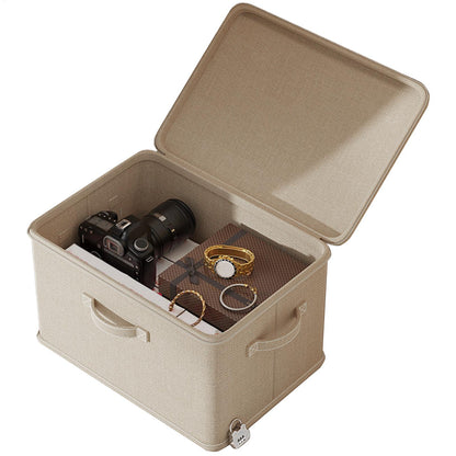 Lockable Storage Box Odor Proof Stackable Container With Handle Washable Shelf Baskets For Clothing 1
