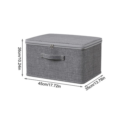 Lockable Storage Box Odor Proof Stackable Container With Handle Washable Shelf Baskets For Clothing 7