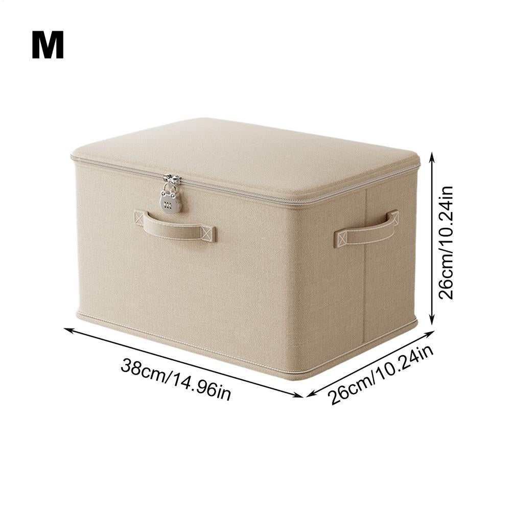 Lockable Storage Box Odor Proof Stackable Container With Handle Washable Shelf Baskets For Clothing 9