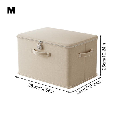 Lockable Storage Box Odor Proof Stackable Container With Handle Washable Shelf Baskets For Clothing 9