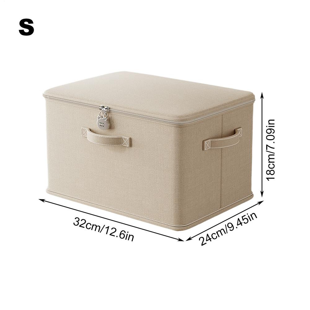 Lockable Storage Box Odor Proof Stackable Container With Handle Washable Shelf Baskets For Clothing 8