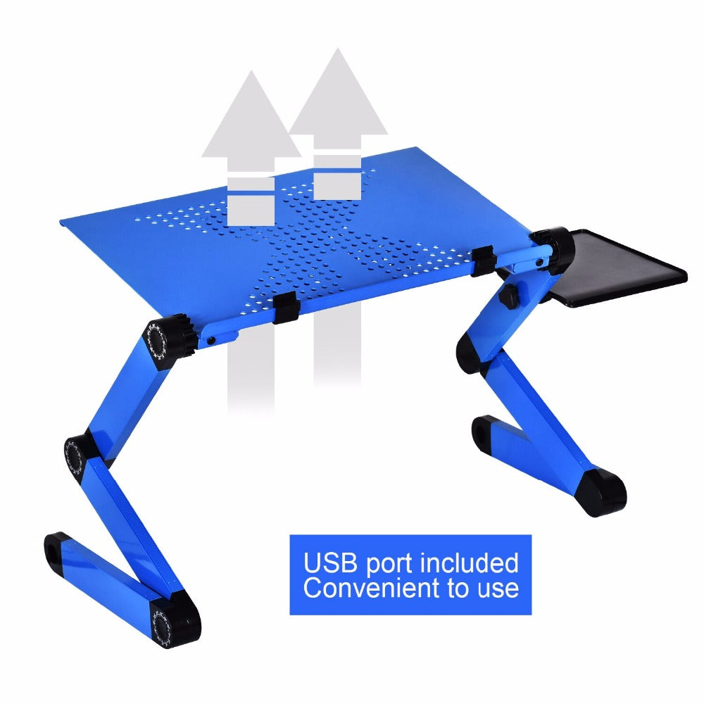 Adjustable Aluminum Alloy Laptop Table Portable Folding Desk For Dormitory Computer Stand Bed Tray