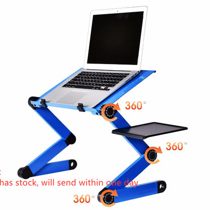 Adjustable Aluminum Alloy Laptop Table Portable Folding Desk For Dormitory Computer Stand Bed Tray