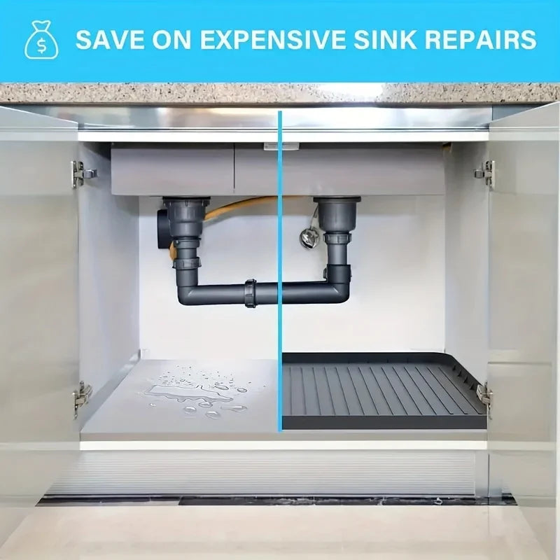 Durable UnderSink Mat Waterproof Drip Tray Liner EasyClean Storage Solution For Kitchen Bathroom Ca 3