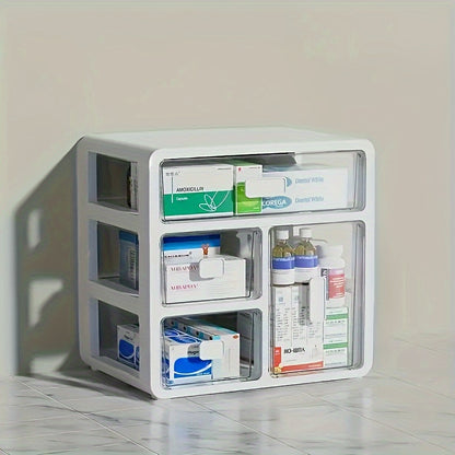 Large Capacity Multi Layer Medicine Box Drawer Type Medicine Cabinet For Home Care Ideal For Profes 1