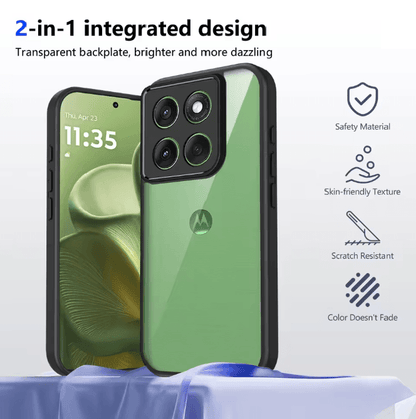 Premium Clear Shockproof Silicone Bumper Case for Motorola Edge 70