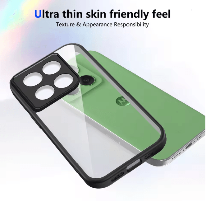 Premium Clear Shockproof Silicone Bumper Case For Motorola Edge 70 1