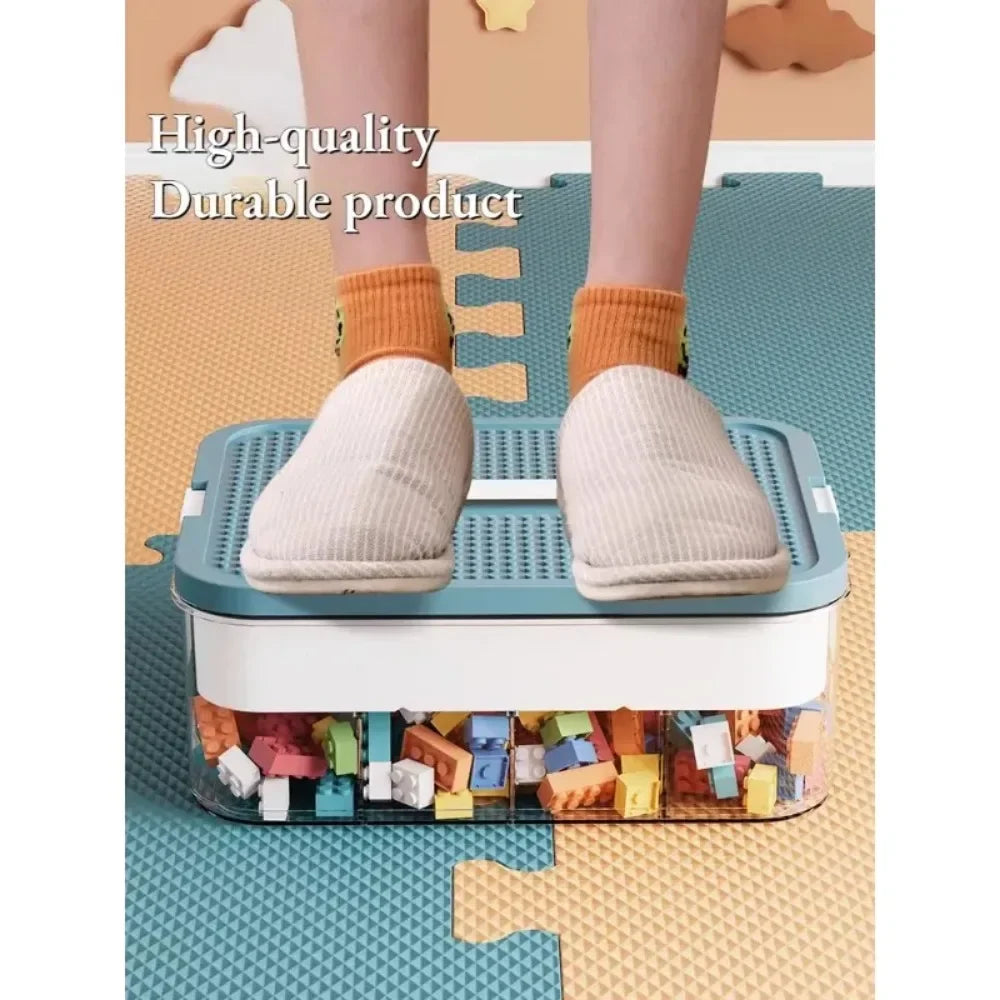 Stackable Building Block Storage Box Transparent Plastic Storage Boxes Dustproof Moistureproof Kids 4