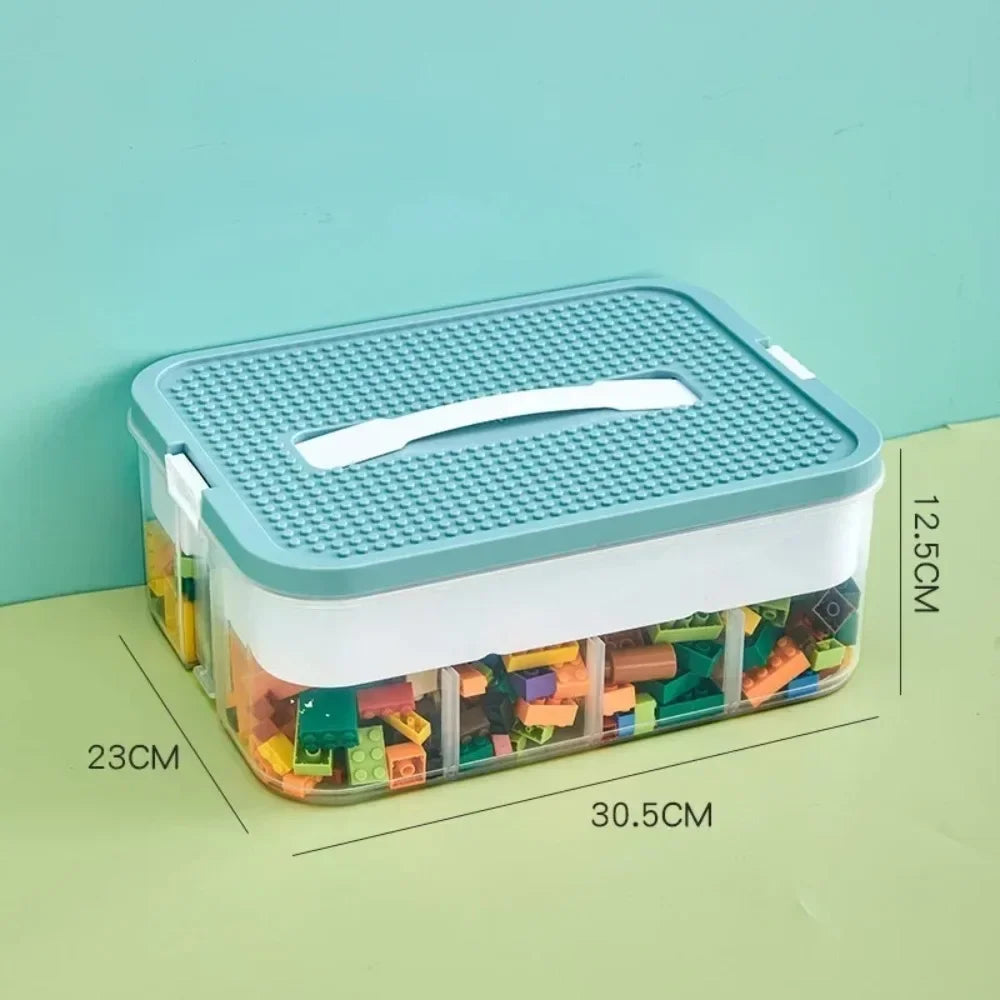 Stackable Building Block Storage Box Transparent Plastic Storage Boxes Dustproof Moistureproof Kids 5