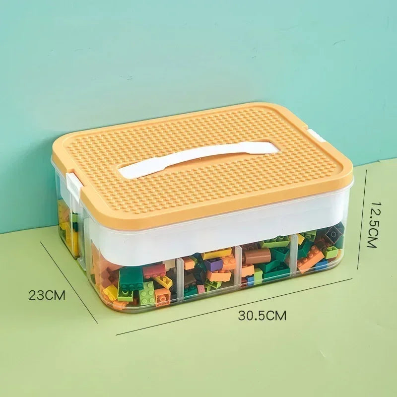 Stackable Building Block Storage Box Transparent Plastic Storage Boxes Dustproof Moistureproof Kids 6