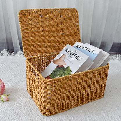 Rattan Woven Oversized Storage Box Large Capacity Household Box Sorting Clothes Quilts Dormitory La 1