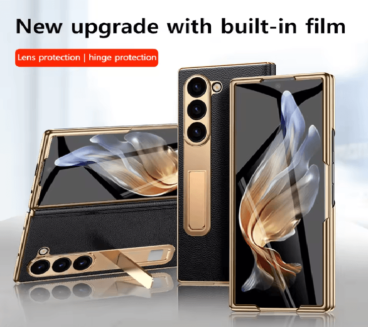 Genuine Leather Magnetic Protective Case For Samsung Z Fold Series 1