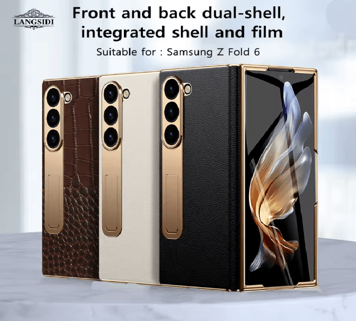 Genuine Leather Magnetic Protective Case For Samsung Z Fold Series 2