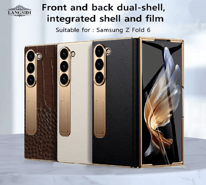 Genuine Leather Magnetic Protective Case For Samsung Z Fold Series 2