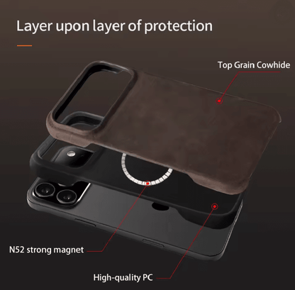 Genuine Leather Magnetic Case For IPhone 17 And 16 Series 3