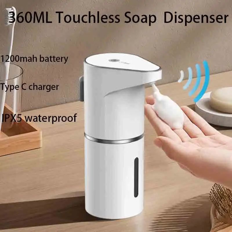 Automatic Touchless Foaming Soap Dispenser – 350ml USB Rechargeable Electric Dispenser with 4-Level Adjustable Foam