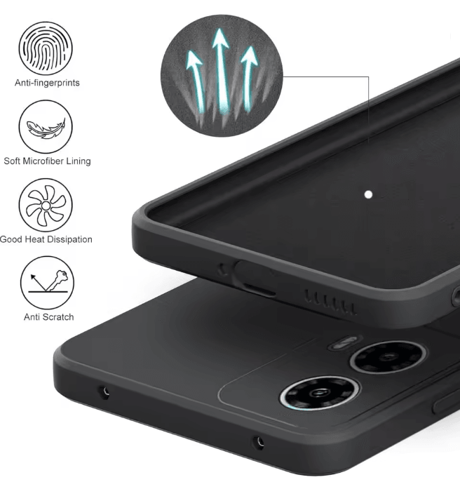 Liquid Silicone Protective Case For Motorola Moto G06 G56 G86 1
