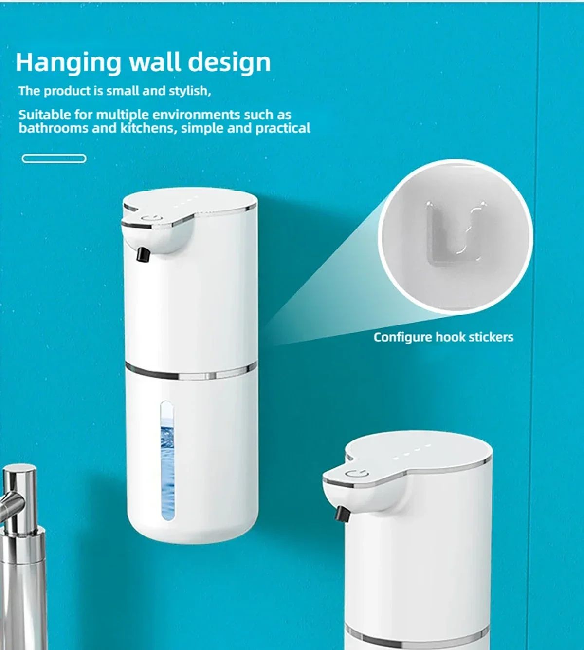 Automatic Touchless Foaming Soap Dispenser  350ml USB Rechargeable Electric Dispenser With 4Level A 9