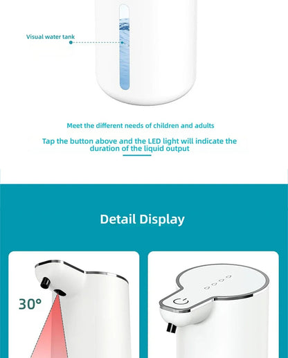 Automatic Touchless Foaming Soap Dispenser  350ml USB Rechargeable Electric Dispenser With 4Level A 11