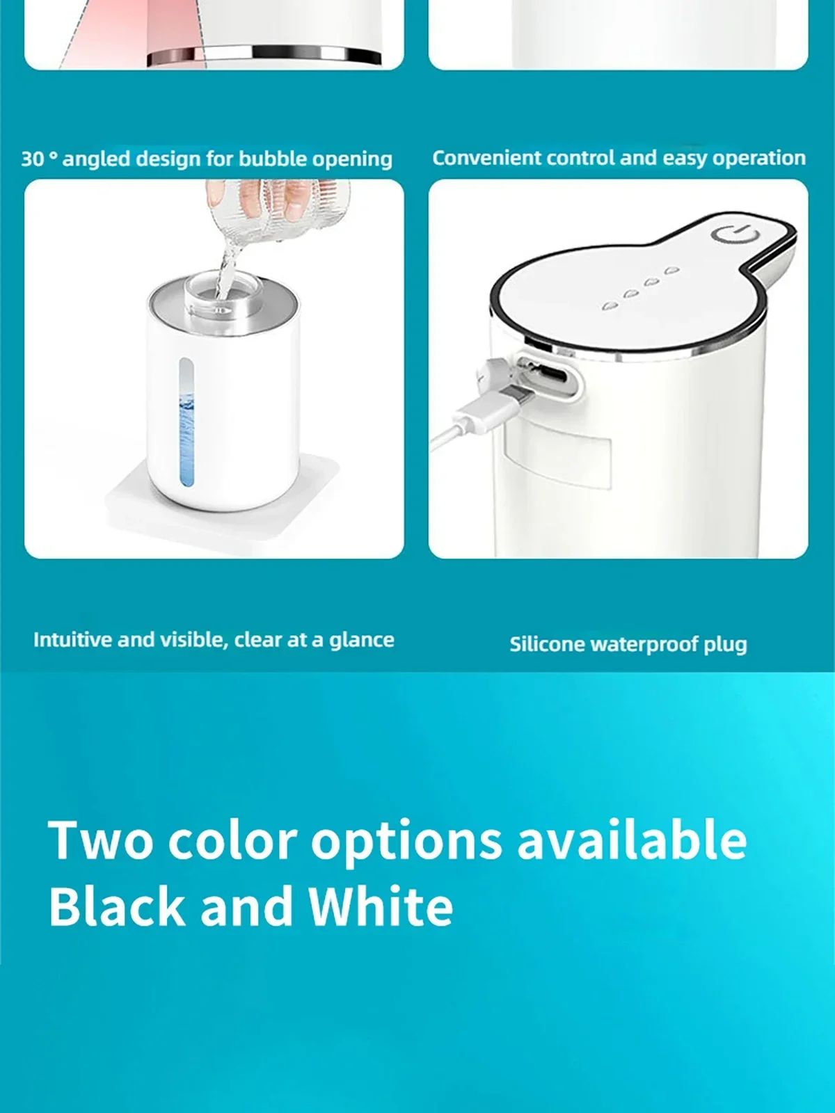 Automatic Touchless Foaming Soap Dispenser  350ml USB Rechargeable Electric Dispenser With 4Level A 12