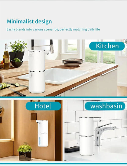 Automatic Touchless Foaming Soap Dispenser  350ml USB Rechargeable Electric Dispenser With 4Level A 14
