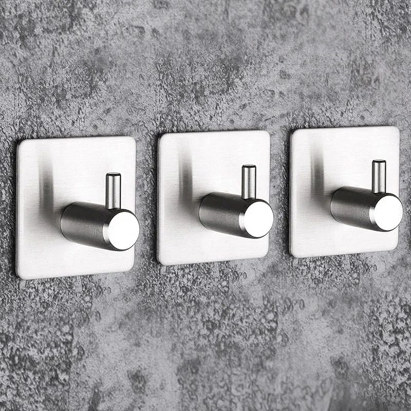 Stainless Steel Antirust Wall Hooks  SelfAdhesive Towel  Clothes Rack For Home Kitchen  Bathroom St 4