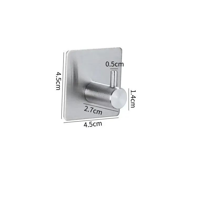 Stainless Steel Antirust Wall Hooks  SelfAdhesive Towel  Clothes Rack For Home Kitchen  Bathroom St 11
