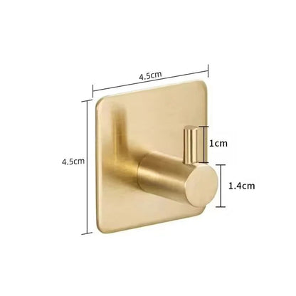 Stainless Steel Antirust Wall Hooks  SelfAdhesive Towel  Clothes Rack For Home Kitchen  Bathroom St 12