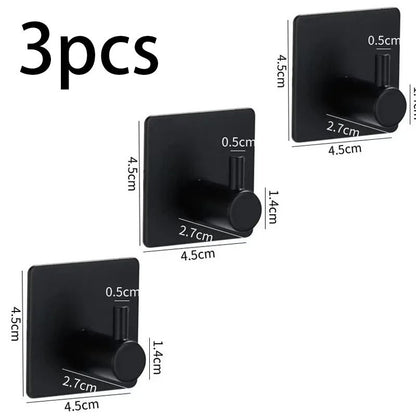 Stainless Steel Antirust Wall Hooks  SelfAdhesive Towel  Clothes Rack For Home Kitchen  Bathroom St 13