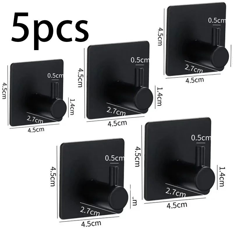 Stainless Steel Antirust Wall Hooks  SelfAdhesive Towel  Clothes Rack For Home Kitchen  Bathroom St 16