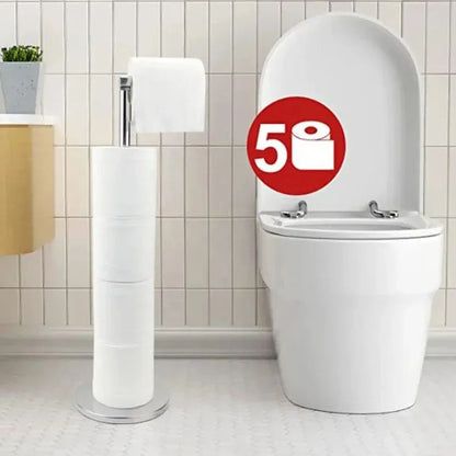 Stainless Steel FloorMounted Paper Towel  Toilet Paper Holder  Single Pole Bathroom  Kitchen Standi 1