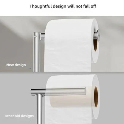 Stainless Steel FloorMounted Paper Towel  Toilet Paper Holder  Single Pole Bathroom  Kitchen Standi 4