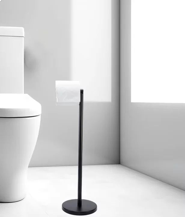 Stainless Steel FloorMounted Paper Towel  Toilet Paper Holder  Single Pole Bathroom  Kitchen Standi 13