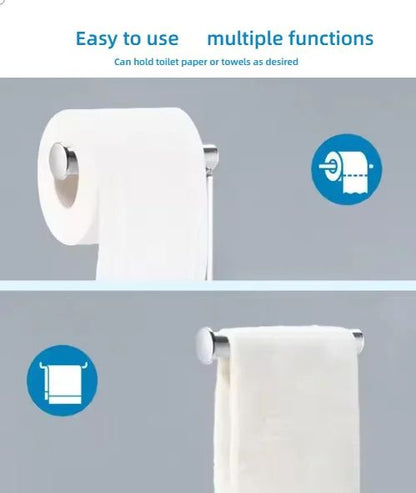 Stainless Steel FloorMounted Paper Towel  Toilet Paper Holder  Single Pole Bathroom  Kitchen Standi 8