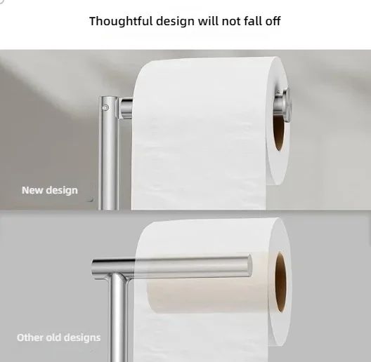 Stainless Steel FloorMounted Paper Towel  Toilet Paper Holder  Single Pole Bathroom  Kitchen Standi 9