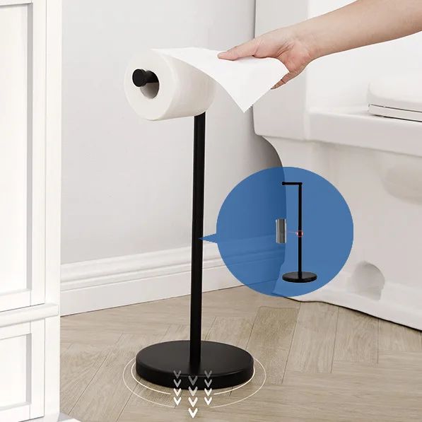 Stainless Steel FloorMounted Paper Towel  Toilet Paper Holder  Single Pole Bathroom  Kitchen Standi 14