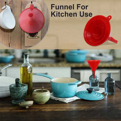 AllinOne Kitchen  Home Kitchen Funnel Set  4 Sizes Plastic Funnels For Liquid Transfer Funnels 3