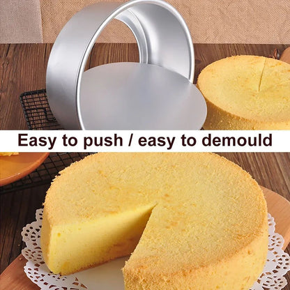 Premium MultiSize Tiered Cake Pans Set With Removable Bottom Cake Pans  Aluminum Alloy Bakeware For 1