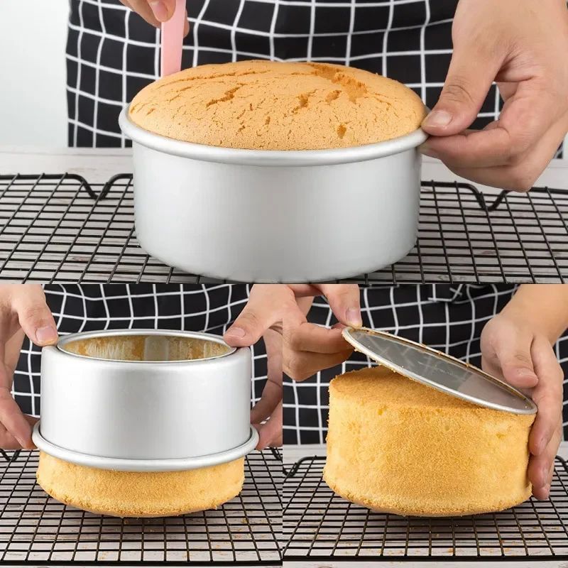 Premium MultiSize Tiered Cake Pans Set With Removable Bottom Cake Pans  Aluminum Alloy Bakeware For 2