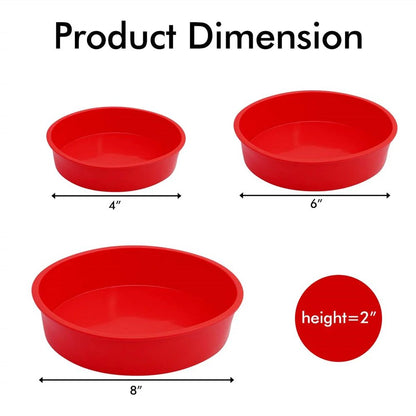 Premium Round Silicone Cake Mold Set  Nonstick Reusable Baking Pans For Perfect Cakes Every Time 1